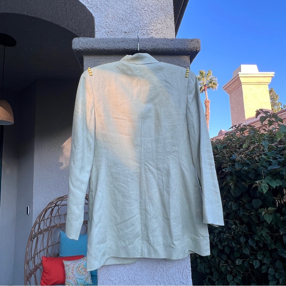 Upcycled vintage green beaded blazer - Picture 12 of 13